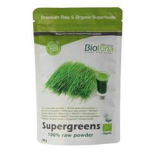 Biotona Supergreens raw powder bio 150 gram