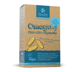 Omega 3 Algenolie 325mg DHA + 150mg EPA Vegan TESTA 60vcaps